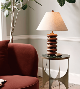 Surya Modern Wood Table Lamp