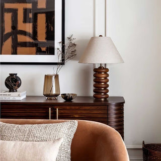 Surya Modern Wood Table Lamp
