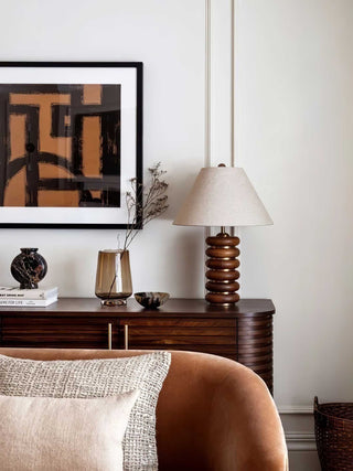 Surya Modern Wood Table Lamp