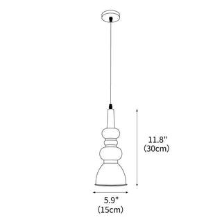 Svelte Noir Sculptural Iron Pendant Light