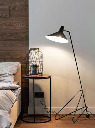 Svelte Noir Sculptural Metal Floor Light