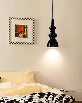 Svelte Noir Sculptural Iron Pendant Light