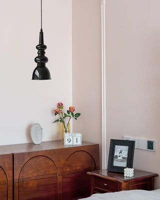 Svelte Noir Sculptural Iron Pendant Light