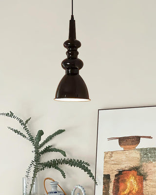 Svelte Noir Sculptural Iron Pendant Light