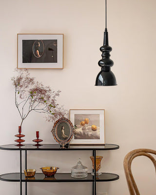 Svelte Noir Sculptural Iron Pendant Light