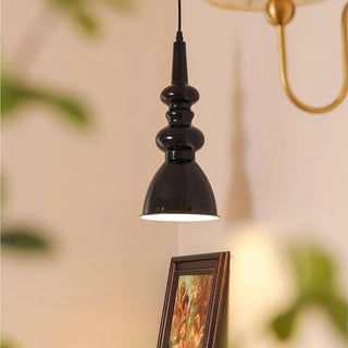 Svelte Noir Sculptural Iron Pendant Light