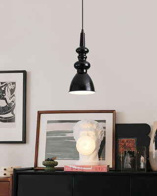 Svelte Noir Sculptural Iron Pendant Light