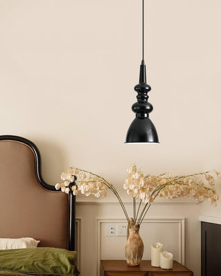 Svelte Noir Sculptural Iron Pendant Light