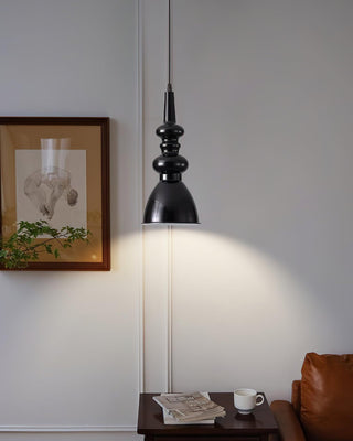 Svelte Noir Sculptural Iron Pendant Light