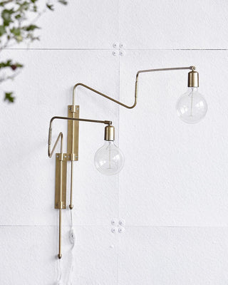 Swing Sculptural Brass Wall Light