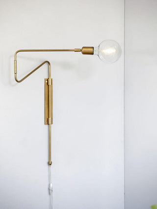 Swing Sculptural Brass Wall Light