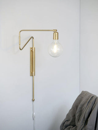 Swing Sculptural Brass Wall Light