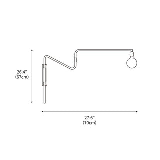 Swing Sculptural Brass Wall Light