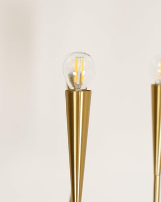Swoop Arm Mid-Century Modern Metal Chandelier