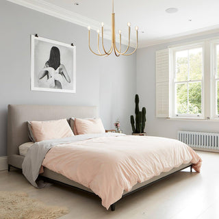 Swoop Arm Mid-Century Modern Metal Chandelier