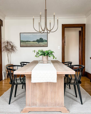 Swoop Arm Mid-Century Modern Metal Chandelier