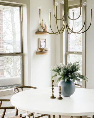 Swoop Arm Mid-Century Modern Metal Chandelier