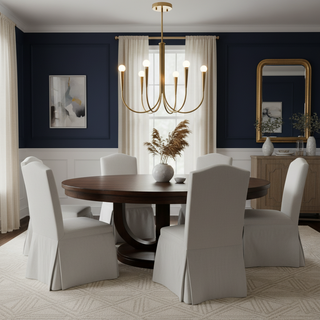 Swoop Arm Mid-Century Modern Metal Chandelier