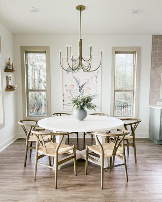 Swoop Arm Mid-Century Modern Metal Chandelier