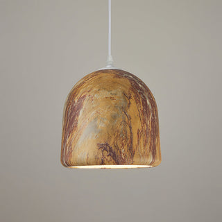 Rustic Whitewashed Ceramic Pendant Light