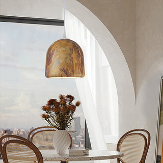 Rustic Whitewashed Ceramic Pendant Light