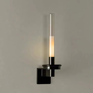 Sylvestrina Modern Black Glass Wall Sconce
