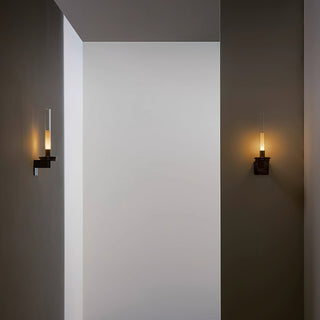 Sylvestrina Modern Black Glass Wall Sconce