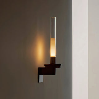 Sylvestrina Modern Black Glass Wall Sconce