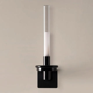 Sylvestrina Modern Black Glass Wall Sconce