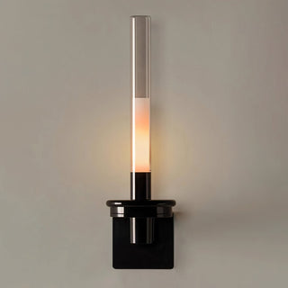 Sylvestrina Modern Black Glass Wall Sconce