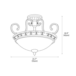 Thalassa Vintage Iron Ceiling Light