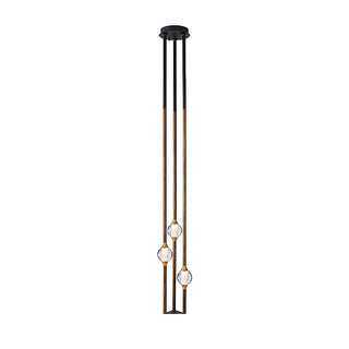 Triline Contemporary Wood Acrylic Ceiling Lamp