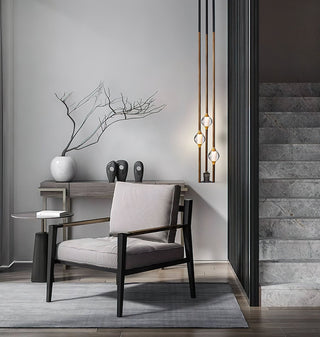 Triline Contemporary Wood Acrylic Ceiling Lamp