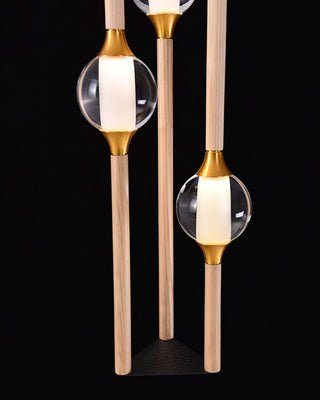 Triline Contemporary Wood Acrylic Ceiling Lamp