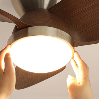 Eamon Modern Wood Ceiling Fan Light - Blowlighting