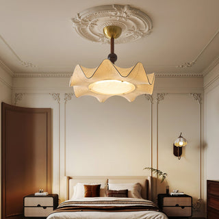 Tanyel Brass Dark Wood Ceiling Light