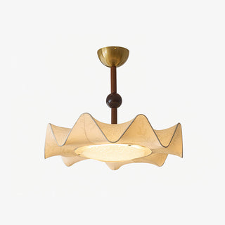 Tanyel Brass Dark Wood Ceiling Light