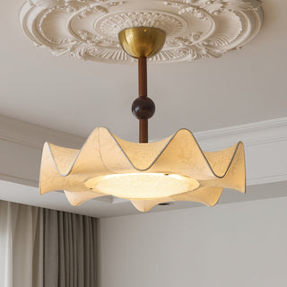 Tanyel Brass Dark Wood Ceiling Light