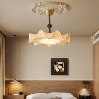 Tanyel Brass Dark Wood Ceiling Light