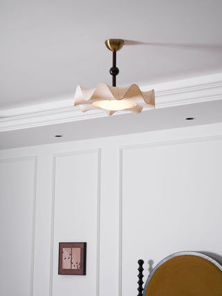 Tanyel Brass Dark Wood Ceiling Light