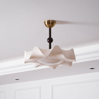 Tanyel Brass Dark Wood Ceiling Light