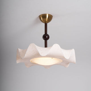 Tanyel Brass Dark Wood Ceiling Light