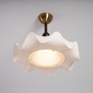 Tanyel Brass Dark Wood Ceiling Light