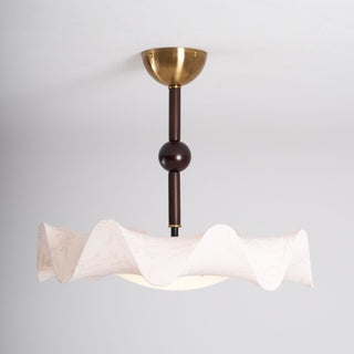 Tanyel Brass Dark Wood Ceiling Light