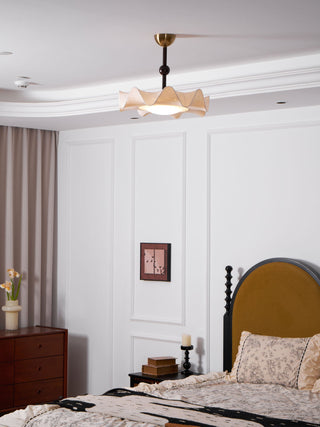 Tanyel Brass Dark Wood Ceiling Light