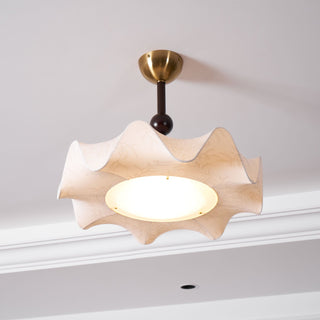 Tanyel Brass Dark Wood Ceiling Light
