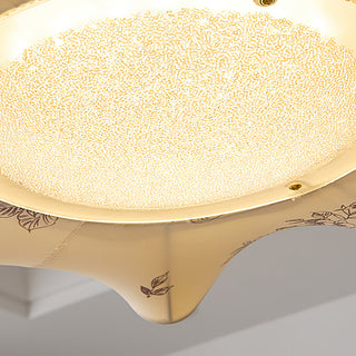 Tanyel Brass Dark Wood Ceiling Light