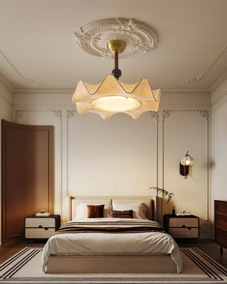 Tanyel Brass Dark Wood Ceiling Light