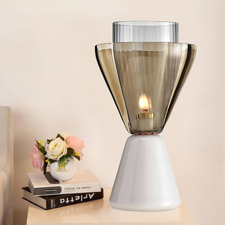 Leo Layered Glass Marble Table Lamp