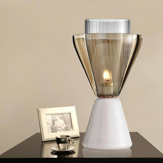 Leo Layered Glass Marble Table Lamp